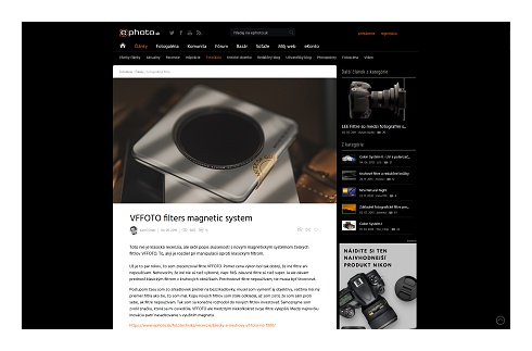 Recenze Karola Srnca o magnetických filtrech VFFOTO