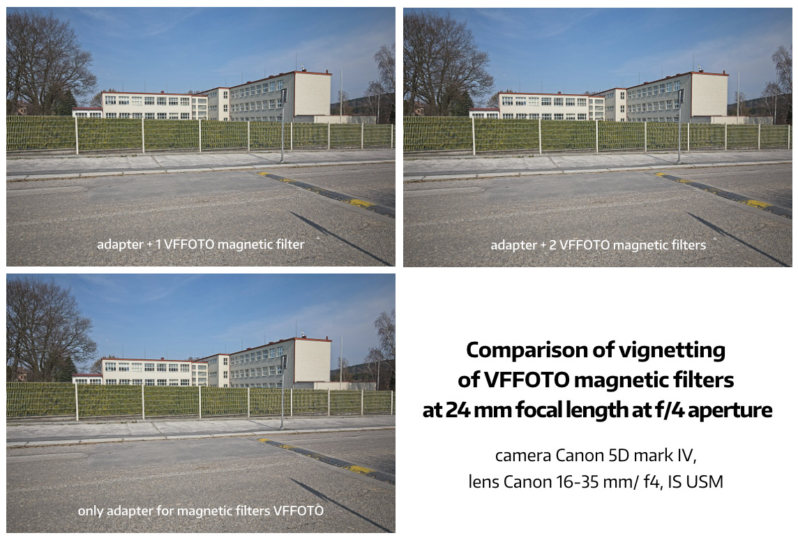 vignetting of magnetic filters VFFOTO 20 mm f 11