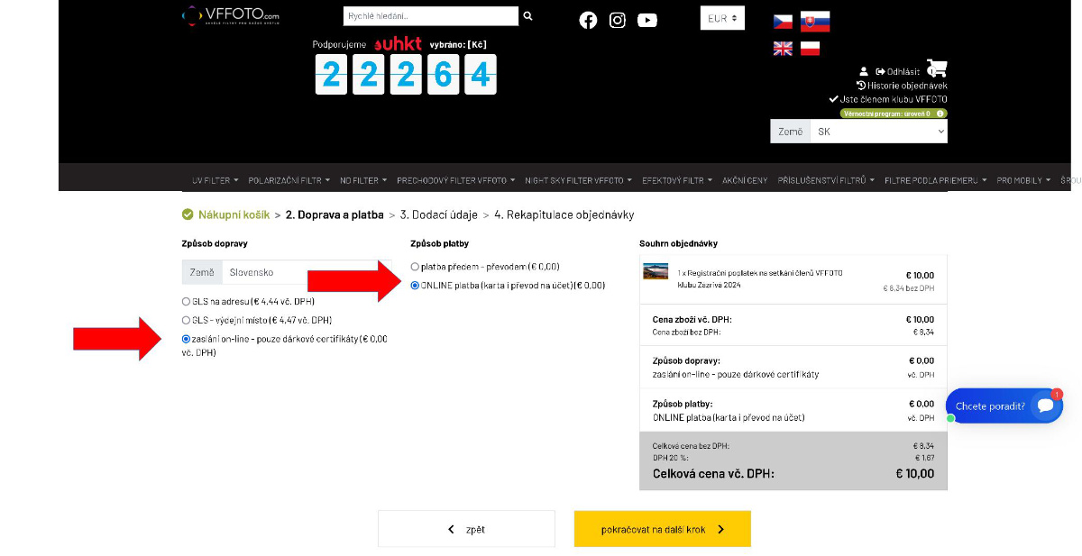 přihlášení na setkání VFFOTO