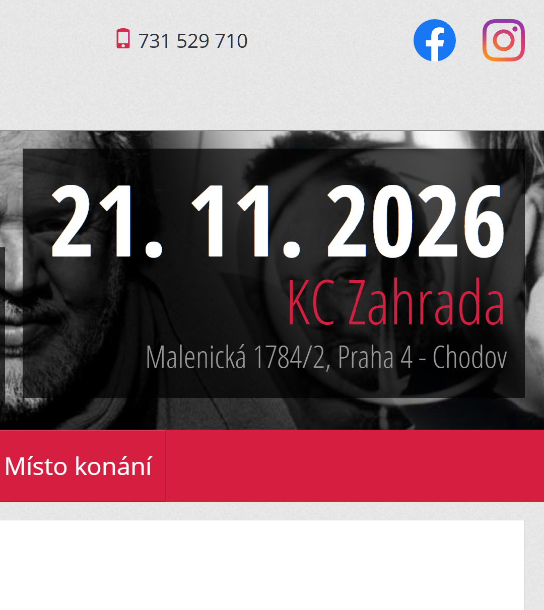 Setkání fotografů 21. listopadu 2026 v KC Zahrada, Praha 4 – Chodov