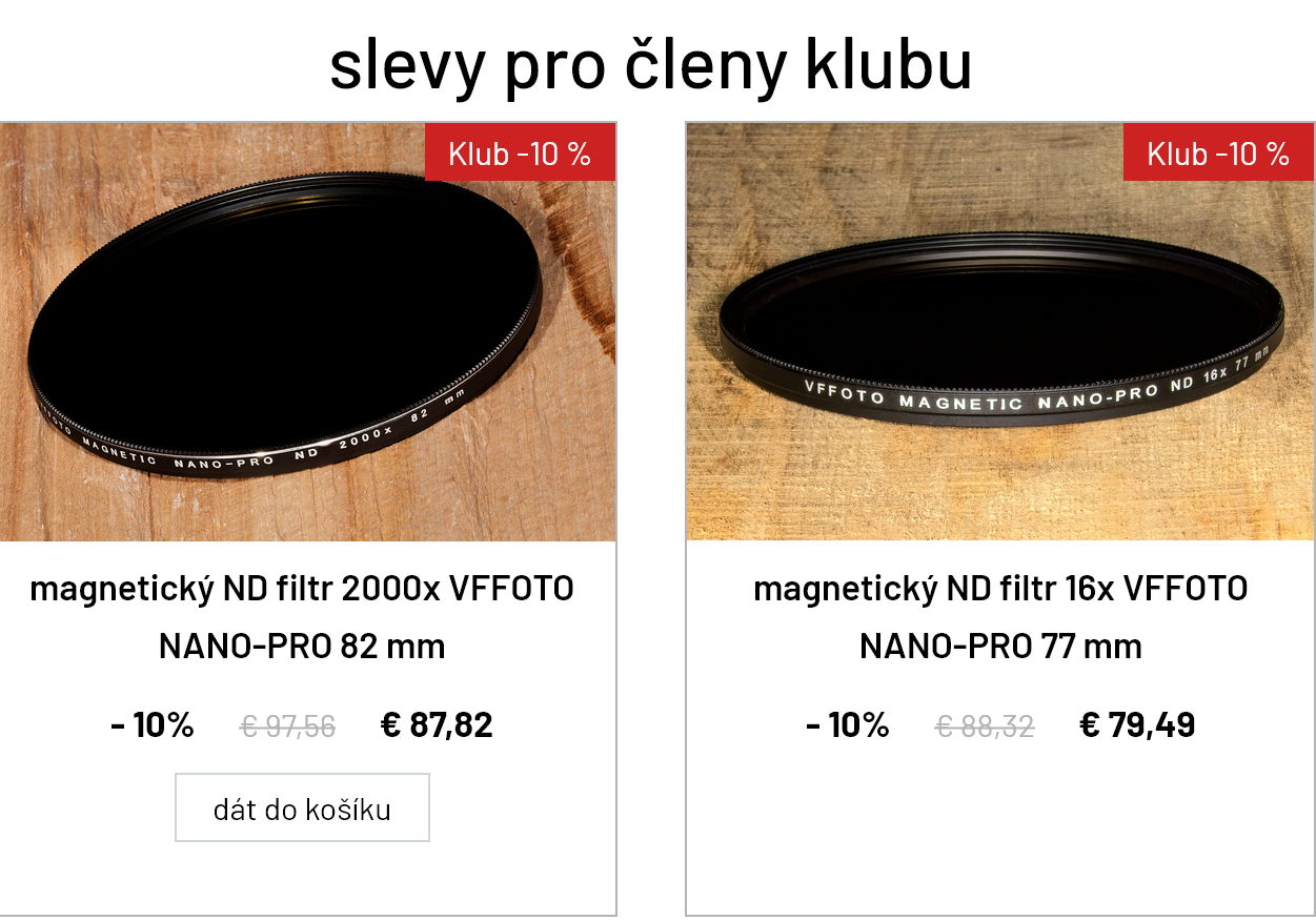 slevy pro členy KLubu VFFOTO