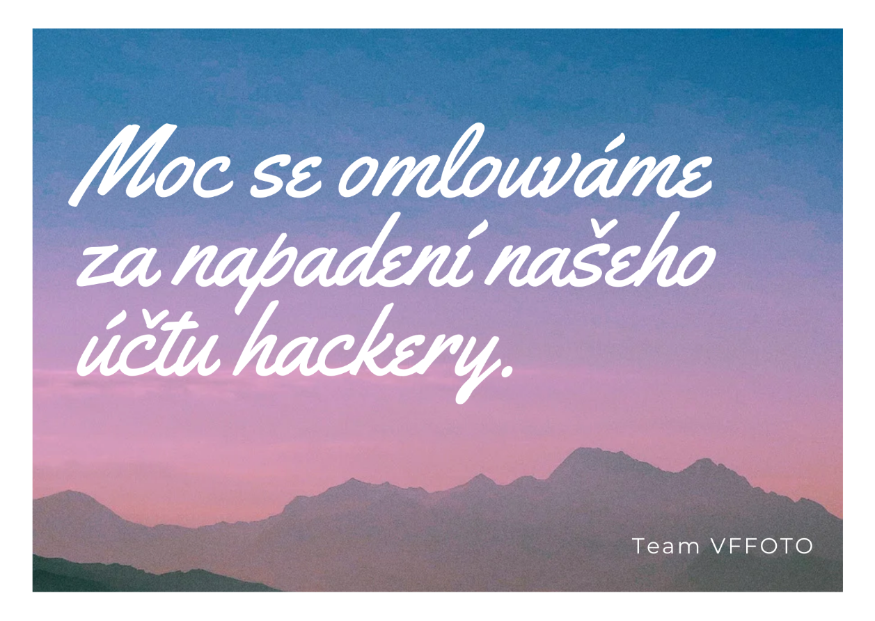 omluva VFFOTO